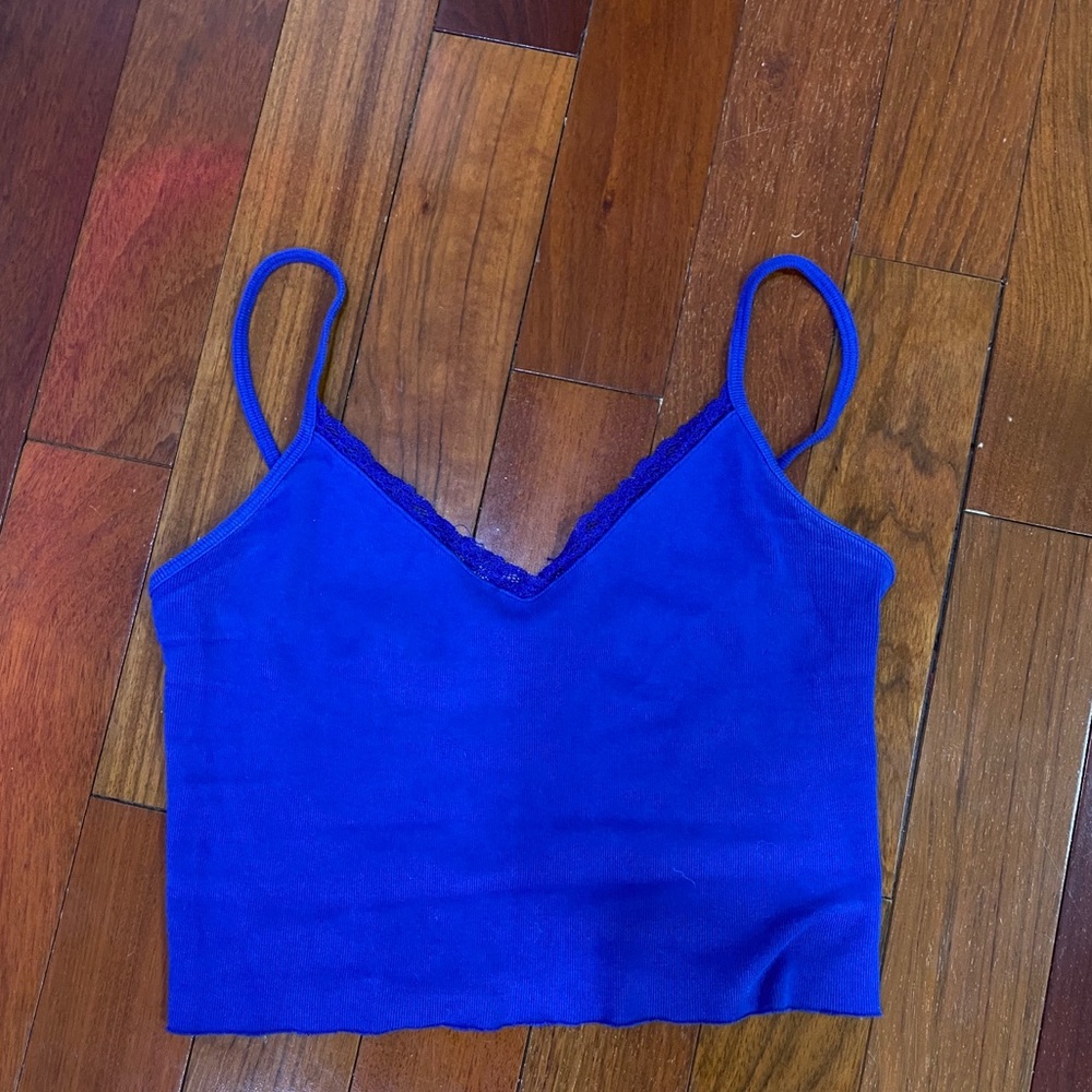 brandy melville royal blue cropped tank